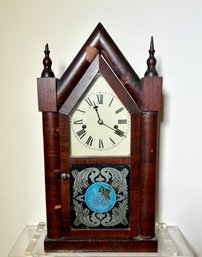 Mid 19th Century Waterbuy Gothic Shelf Clock With Key