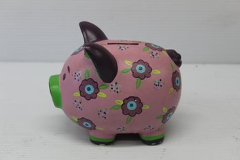 Cute Mid Century Hand Painted Piggy Bank