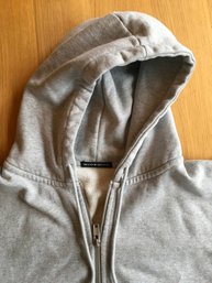 BRANDY MELVILLE, Cotton Blend Oversized Hoodie Sweatshirt, Grey, One Sz.