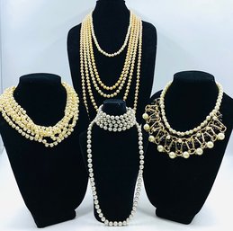 Large Grouping Of Costume Pearls