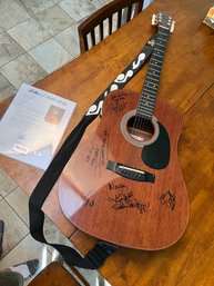 VTG 1980's Hammond Guitar - PSA-COA Signed By Southern Pacific Band - David Jenkins, Stu Cook,Mcfee & Howell