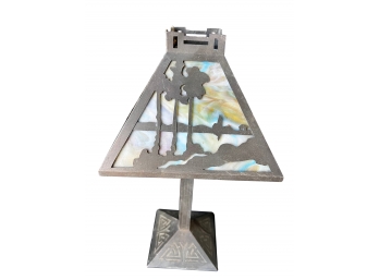 Antique Stained Glass Table Lamp