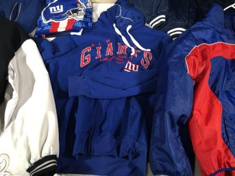 Fantastic Group Of NEW YORK YANKEES & NEW YORK GIANTS Jackets & Hooded Sweatshirt - GREAT LOT ! - SUPER NICE !