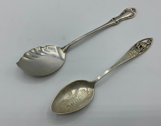 2 Antique Sterling Spoons