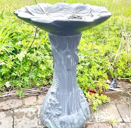 A Cast Fiberglass Birdbath