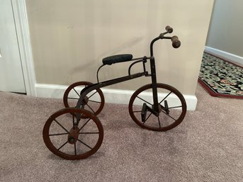 Vintage Metal And Wood Tricycle