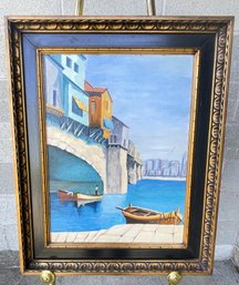 Vibrant Venice Oil Painting-Unsigned