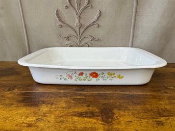 Corning Ware A-76 Wildflower Floral 14in X 11 1/2in X 2 1/4in Baking Dish Vintage