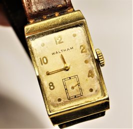 Vintage Gold Filled Waltham Wristwatch Watch 17 Jewels Does 'Tick' When Wound