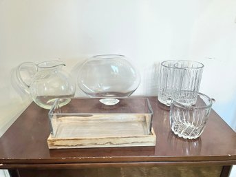 A Group Of Crystal, Art Glass & Other Table Top Items