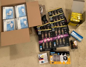 Lot C - Light Bulbs Galore: GE, LED SATCO And More! - Chandelier, Lamp And Decorative