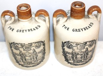 Pair Of The Grey Beard Dew Blended Scotch Whisky Jugs