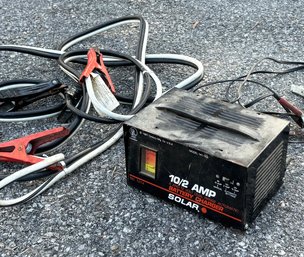 Jumper Cables In A Solar Battery Charger