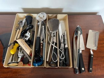 Kitchen Drawer Lot Utensils Knives