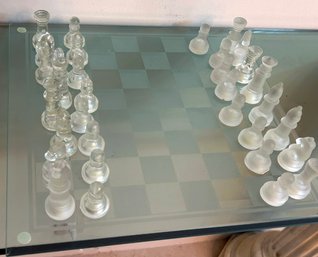 A Modern Glass Chess Set