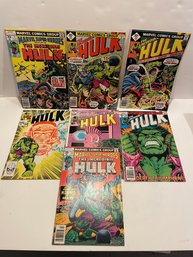 The Incredible Hulk. Seven Comic Books.