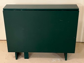 Green Painted Drop Leaf Fold Out Dining Table - So Easy!