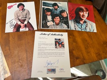 VTG PSA-COA The Monkees 1960s-70s SIGNED  Photos  - DAVY JONES - PETER TORK - MICHAEL NESMITH - MICKEY DOLENZ