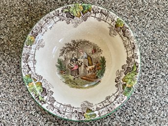 Spode Byron Green Trim Transferware Bowl (1945-1969)