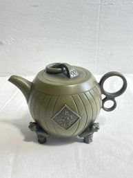 Green Asian Teapot With Legs