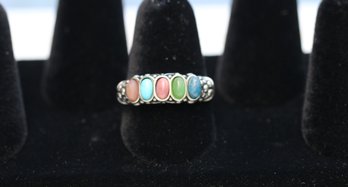 Sterling Silver Relios Turquoise Band Ring Size 9