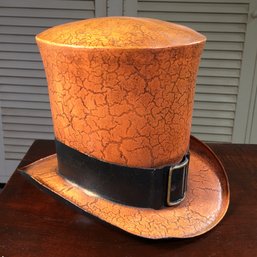 Beautiful Tin Top Hat - Was Part Of Antique Style Trade Sign For Hatmaker / Milliner - This Is NOT An Antique