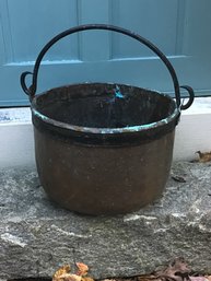 Copper Cauldron With Iron Handle