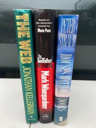 3 Books Houses Without Doors, The Godfather Returns And The Web 2 Marked First Editions