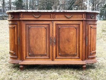 A Stunning Louis XVI Marble Top Credenza, Possibly Freidrich Schmidt