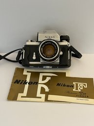 Vintage Nikon F 35mm SLR Film Camera With 50mm Lens & Original Case