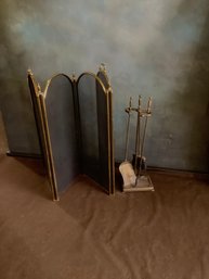 Fireplace Screen & Tools