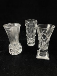 Small Crystal Bud Vases