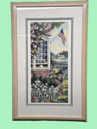Pencil Signed D. Patchell-Olson 'Old Fashioned Garden' Lithograph 634/950
