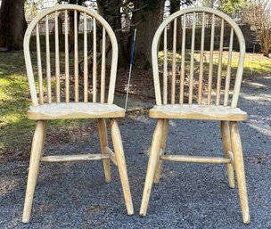 A Pair Of Vintage Oak Windsor Chairs