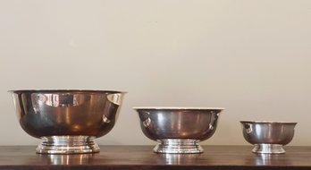 Three Vintage Gorham Electroplate/ Silver Plated Bowls- One With Insert