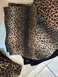 3 Leopard Blankets And Leopard Pillow