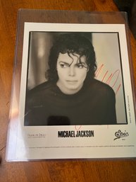 EPIC RECORD SIGNED PHOTO MICHAEL JACKSON