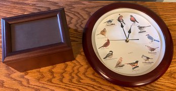 Bird Clock And Photo Holder Box