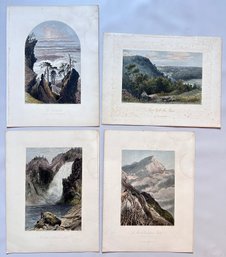4 Vintage Hand Colored American Nation Park Prints By D. Appleton & Company