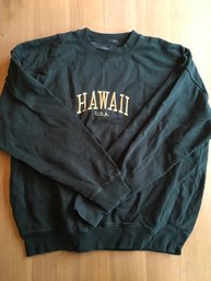 BRANDY MELVILLE, John Galt Line, Hawaii Series Sweatshirt, Forest Green, One Sz