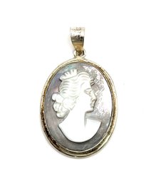 Vintage European Silver Cameo Pendant