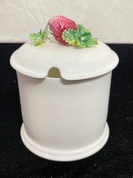 Vintage Crown Staffordshire Strawberry Jam Jelly Jar