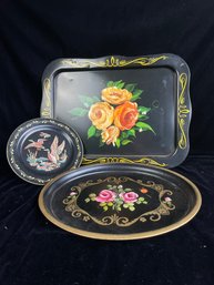 Hand Painted Tin Trays