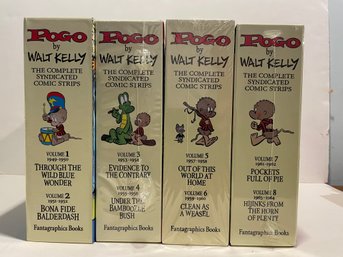 POGO By Walt Kelly -the Complete Syndicated Comic Strips Volumes 1-8 . 4 Slipcase , 3 Are Sealed.