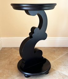 A Whimsical Carved Wood End Table Or Pedestal