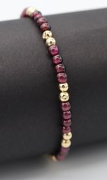 14k Yellow Gold & Multiple Garnet Bracelet