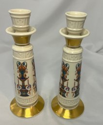 Pair Of Lido Lenox Candlesticks 8.25 High