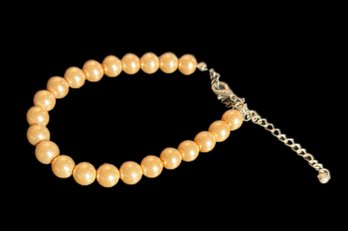 Light Peachy Color Pearl Style Bracelet