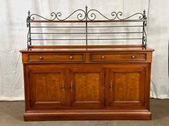 French Country Buffet With Removable Metal Hutch Top, Hickory Chair Co.
