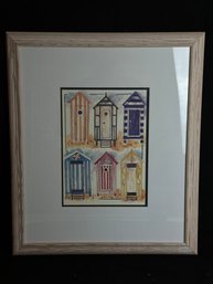 Framed Bird House Watercolor Print